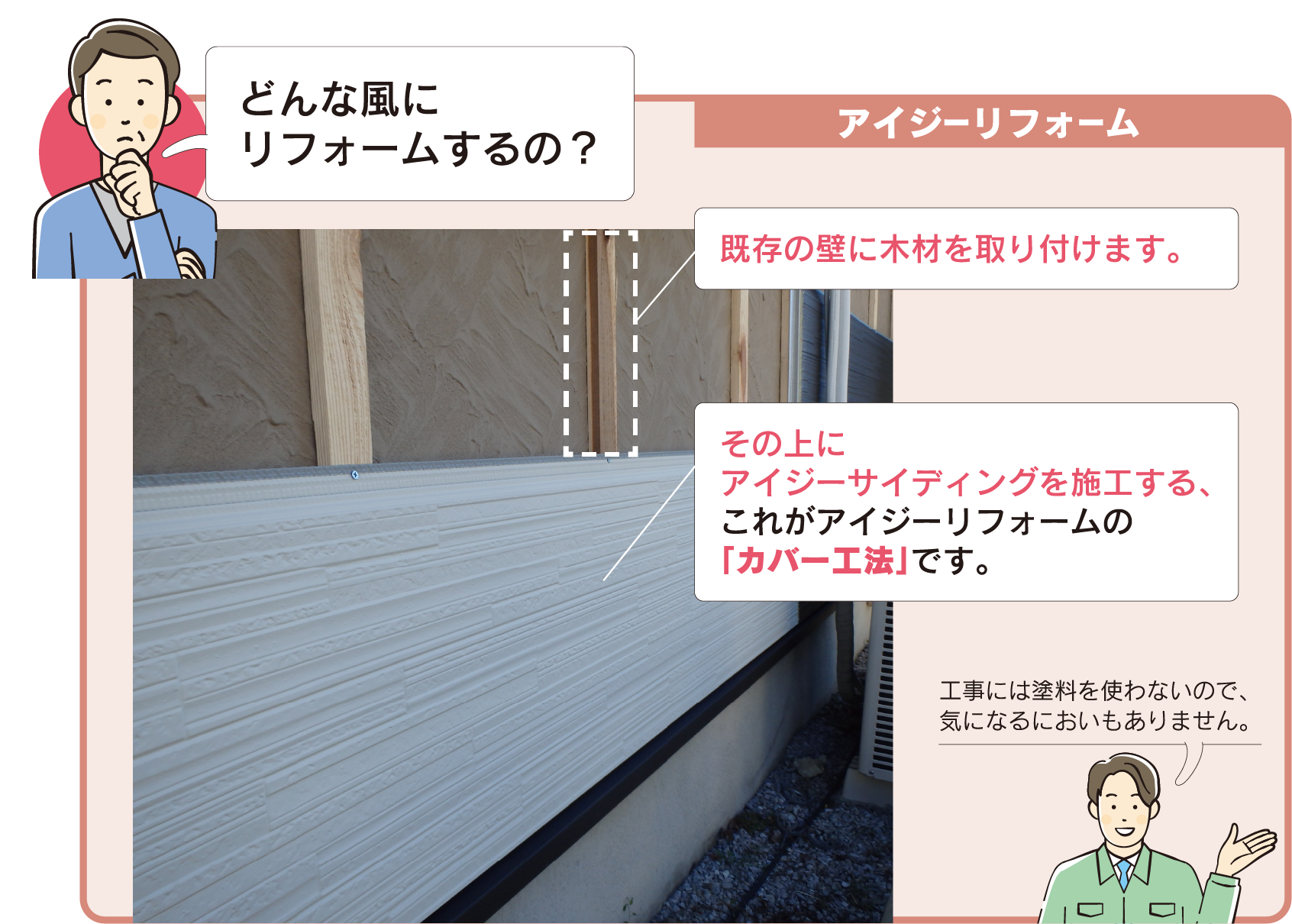 外壁カバー工法で新築のような外観へ｜張り替えよりお得な選択肢とは？　栃木市｜佐野市｜小山市｜板倉町｜野木町｜足利市｜館林市｜古河市　創業1973年の屋根外壁リフォーム専門店　キレイ家(キレイヤ)