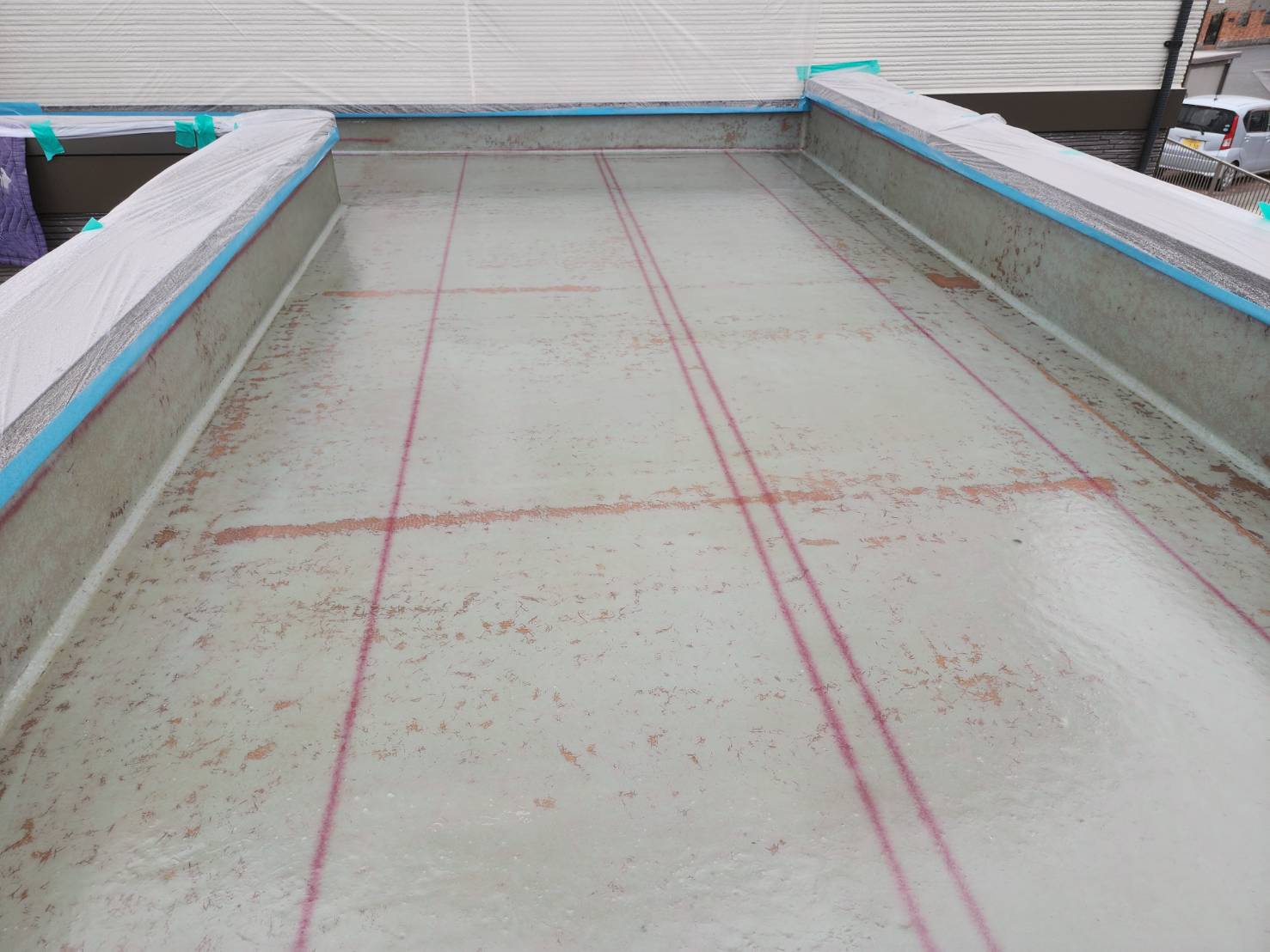 栃木市　屋上防水FRPﾜﾝﾌﾟﾗｲ工事