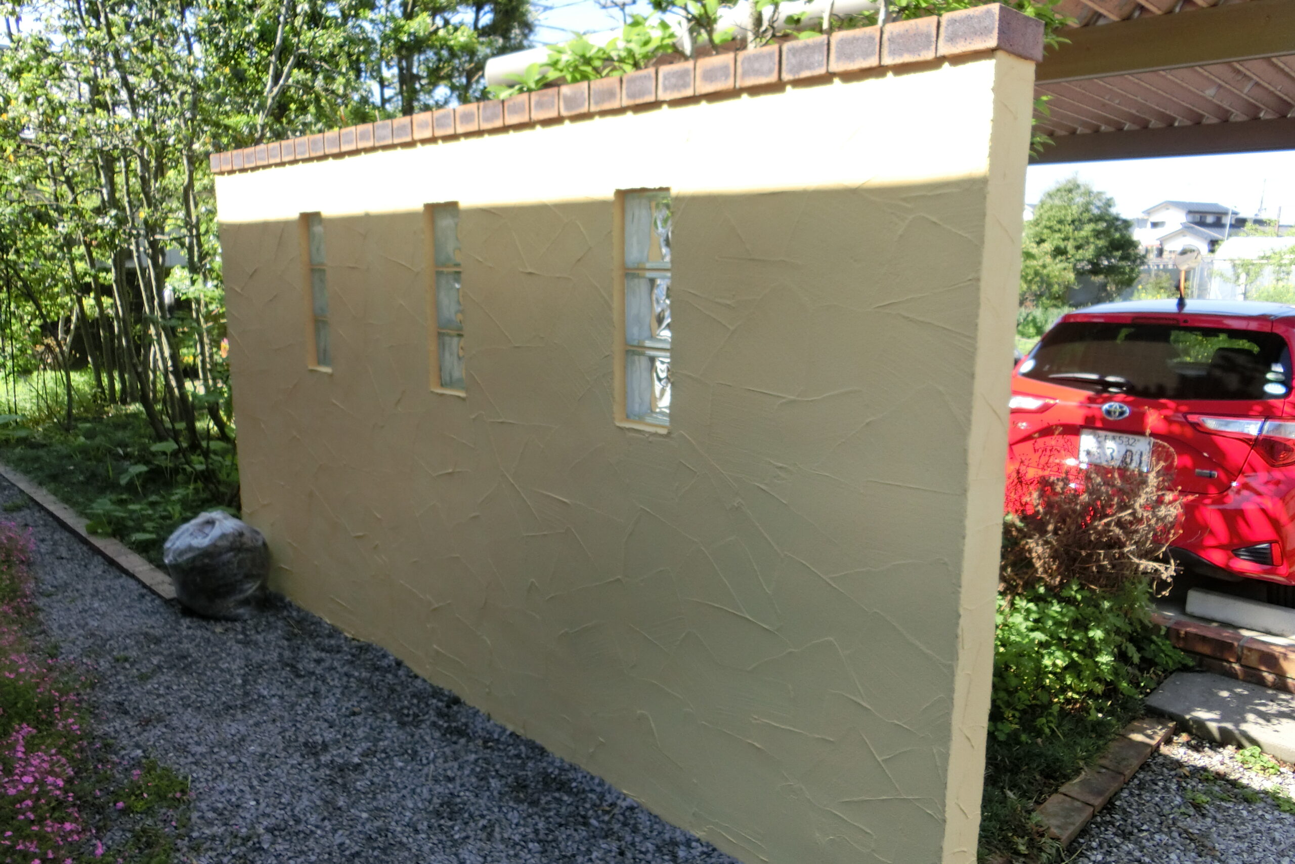 佐野市　ブロック塀塗装工事